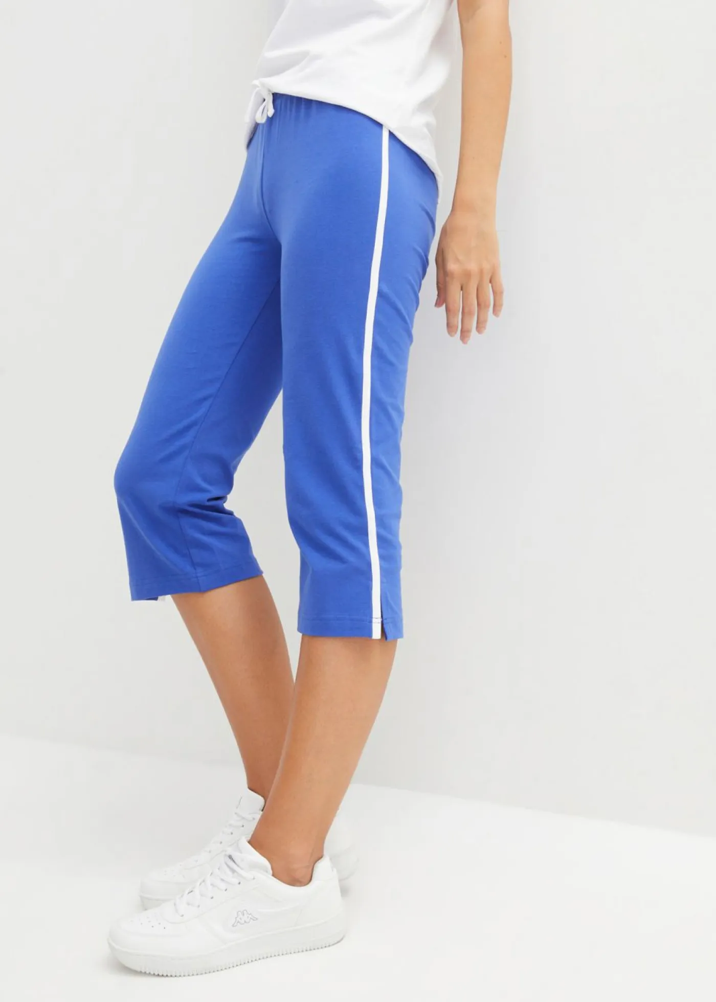 Mujer bonprix bonprix Pantalón capri de algodón con elástico (2 unidades)