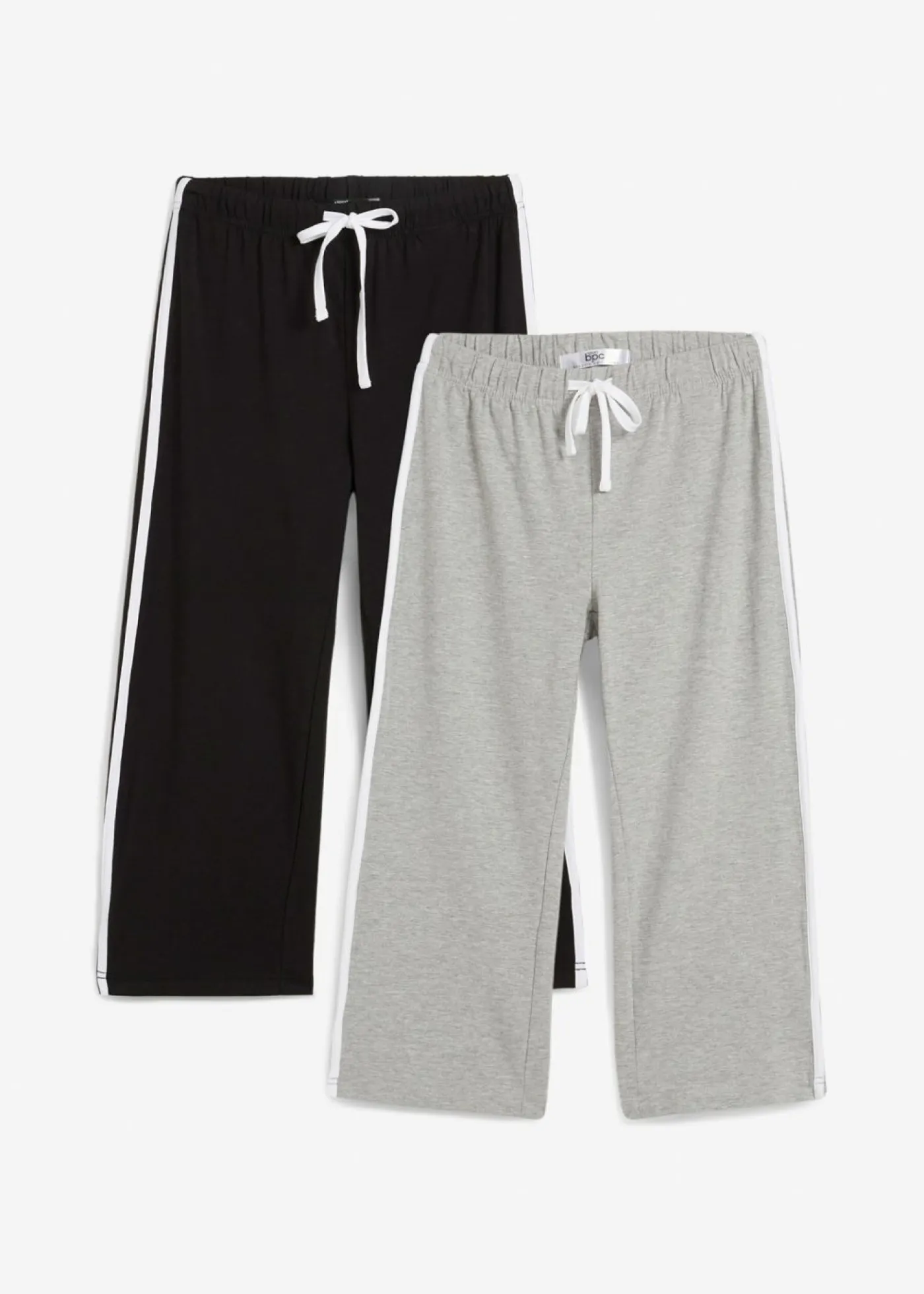 Mujer bonprix bonprix Pantalón capri de algodón con elástico (2 unidades)