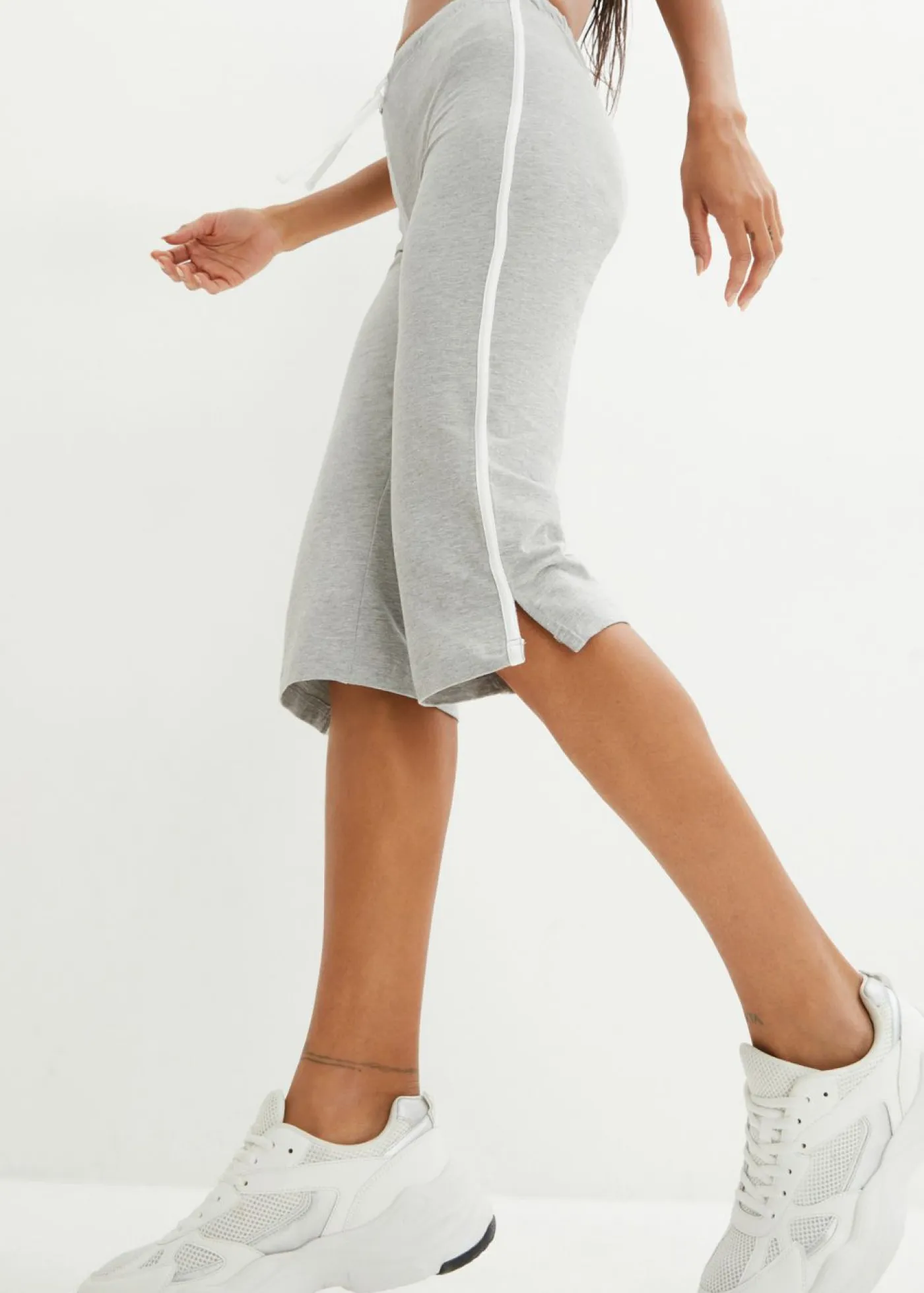 Mujer bonprix bonprix Pantalón capri de algodón con elástico (2 unidades)