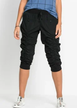 bonprix bonprix Pantalones>Pantalón capri de algodón puro Negro