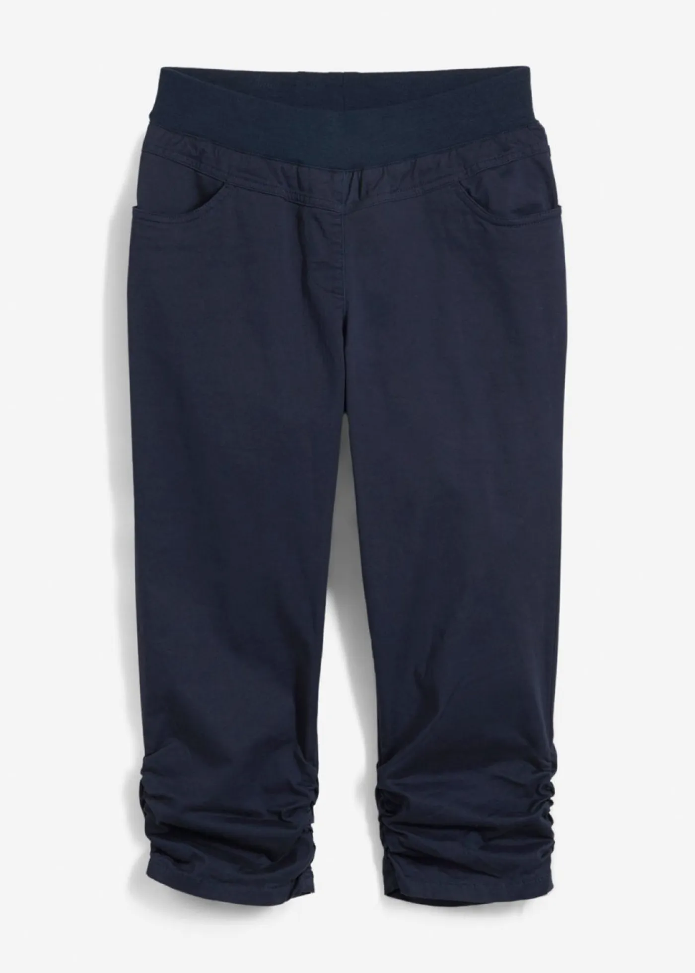 Mujer bonprix bonprix Pantalón capri de mezcla de algodón con cintura cómoda