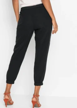 Mujer bonprix bonprix Pantalón capri de mezcla ligera de lino