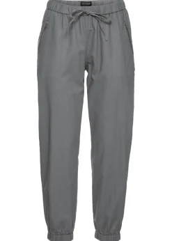 bonprix bonprix Pantalones|Novedades>Pantalón capri de mezcla ligera de lino Gris-plateado