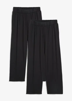 Mujer bonprix bonprix Pantalón capri de talle alto (2 unidades)