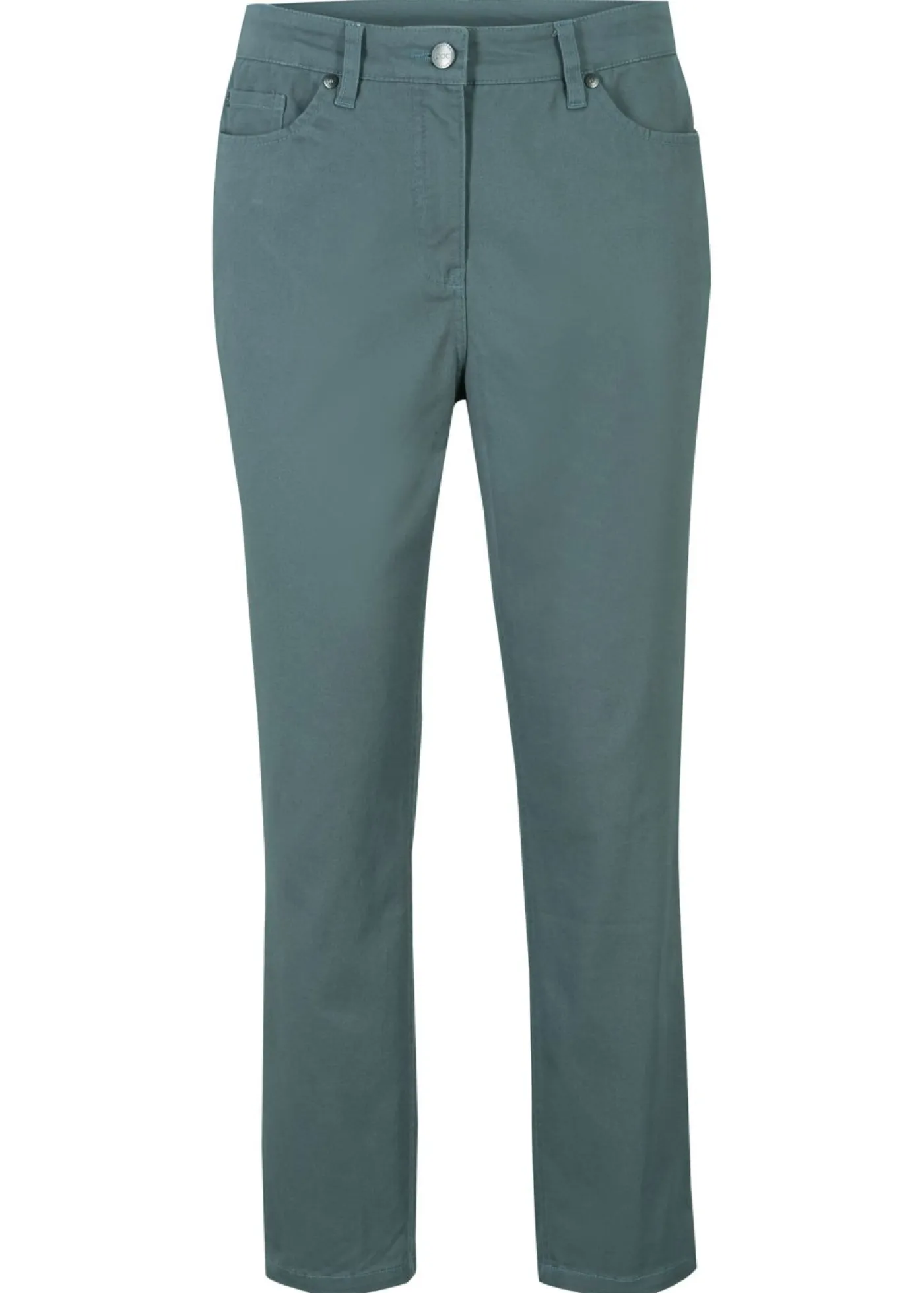 bonprix bonprix Pantalones|Novedades>Pantalón capri de tiro alto Verde eucalipto