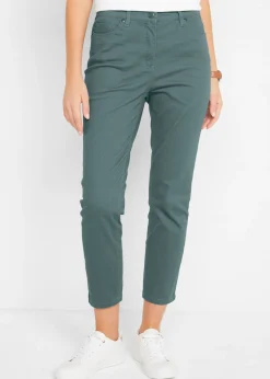 bonprix bonprix Pantalones|Novedades>Pantalón capri de tiro alto Verde eucalipto