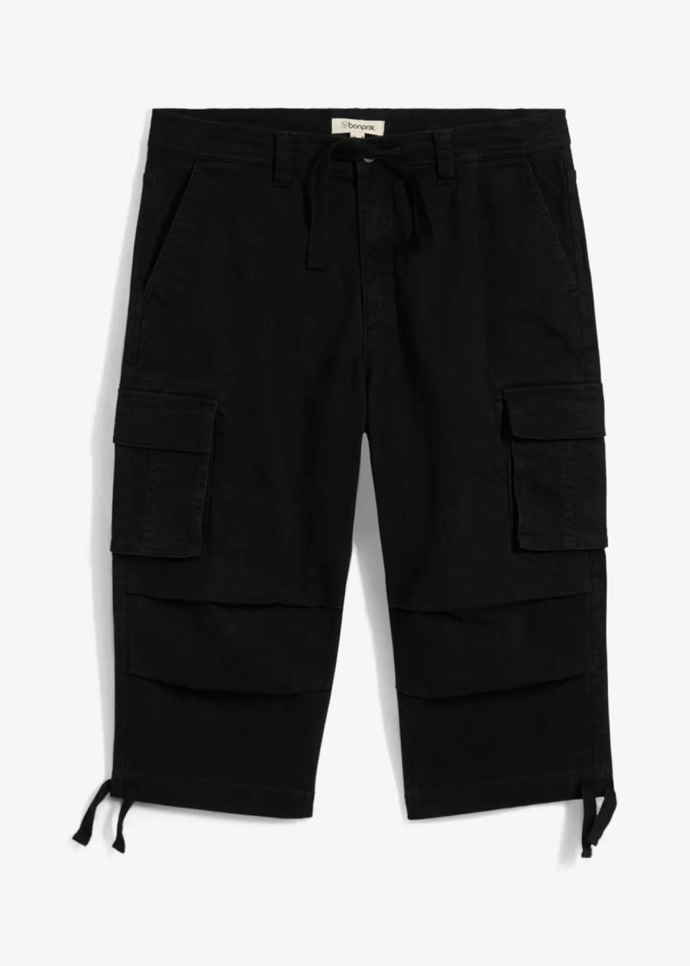 Hombre bonprix bonprix Pantalón capri elástico tipo cargo con corte holgado y ancho