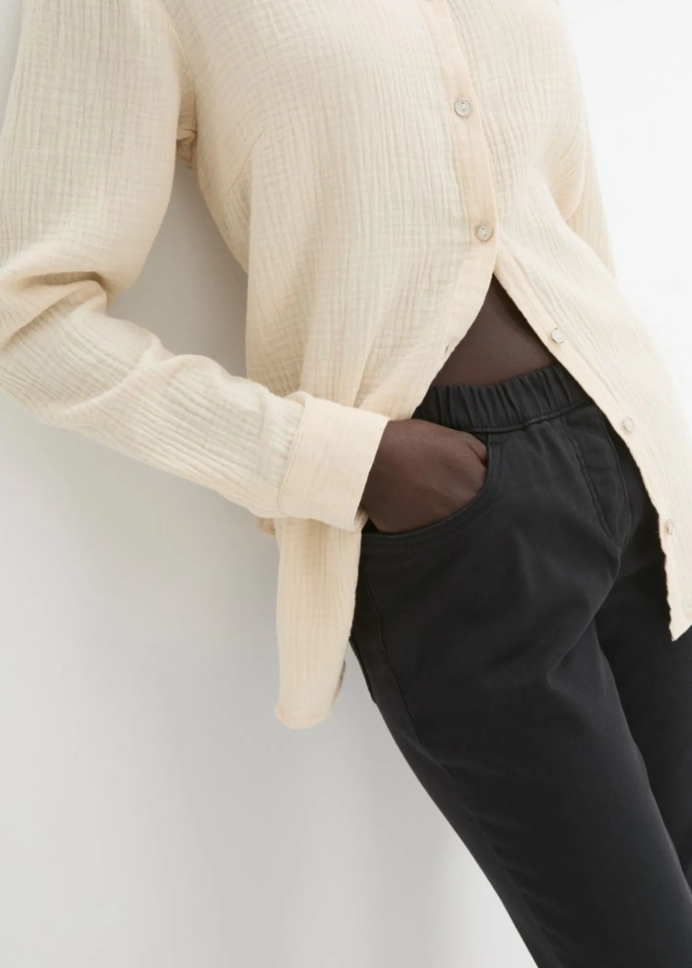 Mujer bonprix bonprix Pantalón capri sin cierre con elástico