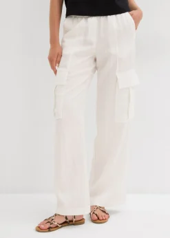Mujer bonprix bonprix Pantalón cargo de mezcla de lyocell fluido