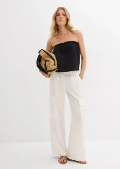 Mujer bonprix bonprix Pantalón cargo de mezcla de lyocell fluido