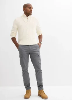 Hombre bonprix bonprix Pantalón cargo elástico, regular fit, con algodón puro, straight