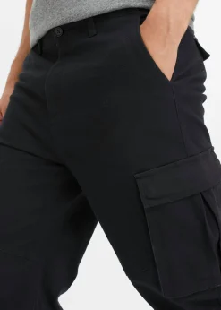 Hombre bonprix bonprix Pantalón cargo holgado de algodón elástico resistente, straight