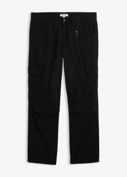 bonprix bonprix Pantalones>Pantalón cargo, relaxed fit, straight Negro