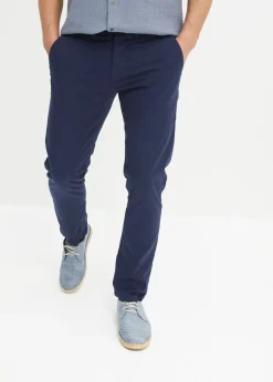bonprix bonprix Básicos En Rebajas|Pantalones>Pantalón chino elástico, regular fit, straight Azul marino