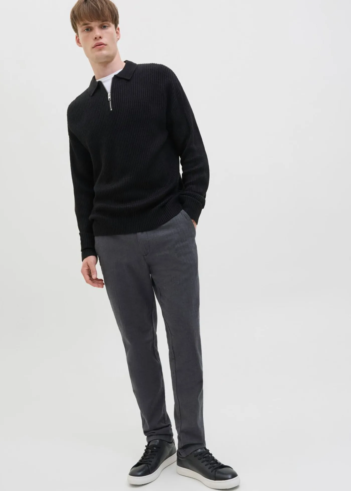 bonprix J&J Rebel Pantalones>Pantalón chino JJ REBEL, slim fit pizarra