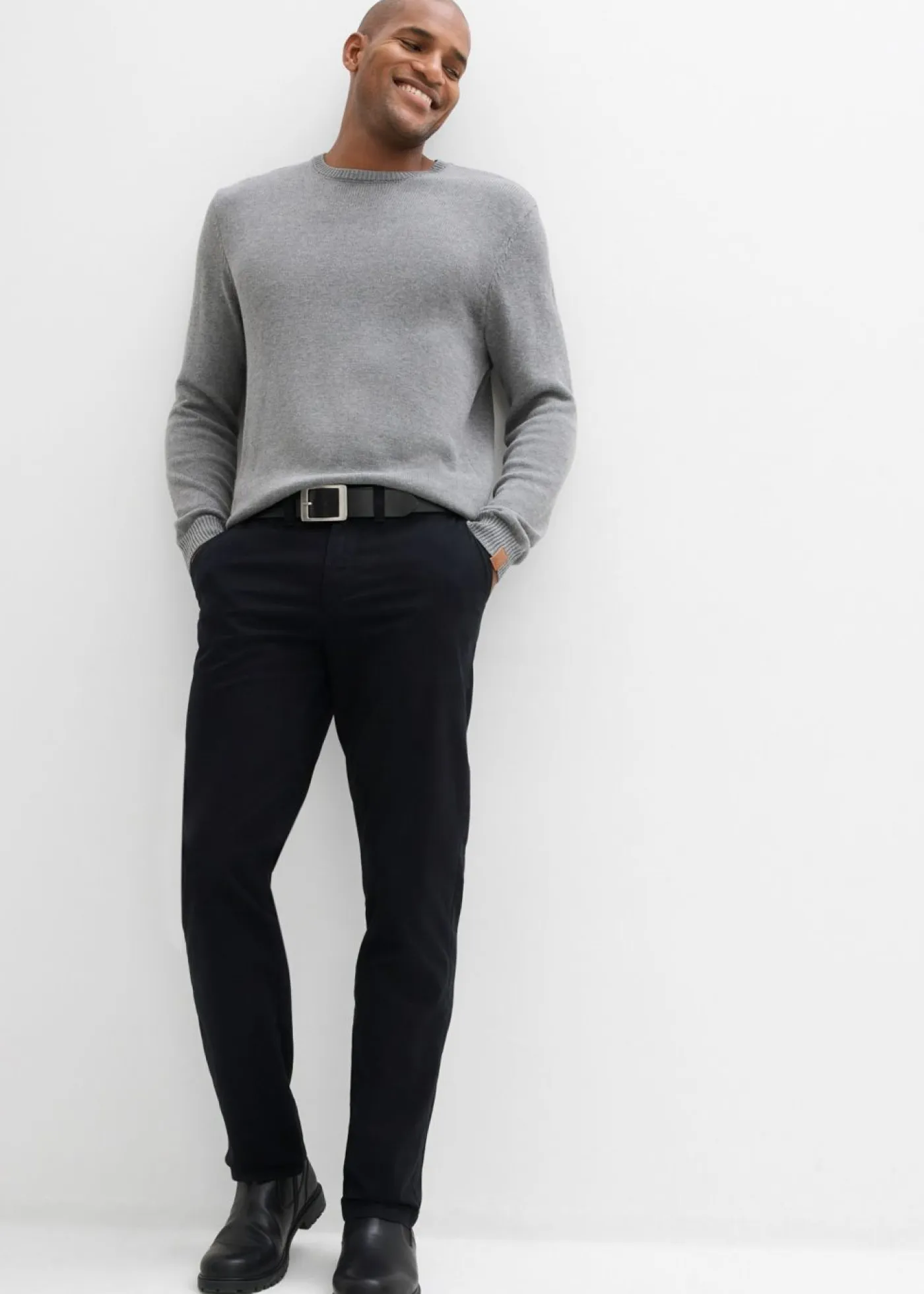 Hombre bonprix bonprix Pantalón chino regular fit de puro algodón, straight