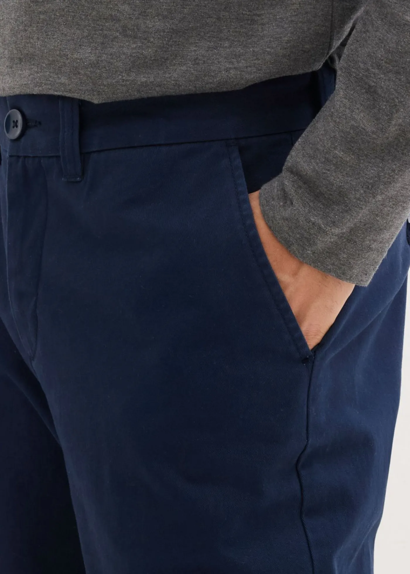 bonprix bonprix Básicos En Rebajas|Pantalones>Pantalón chino regular fit de puro algodón, straight Azul marino