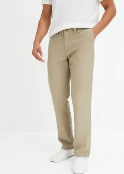 bonprix bonprix Básicos En Rebajas|Pantalones>Pantalón chino regular fit de puro algodón, straight Caqui nuevo