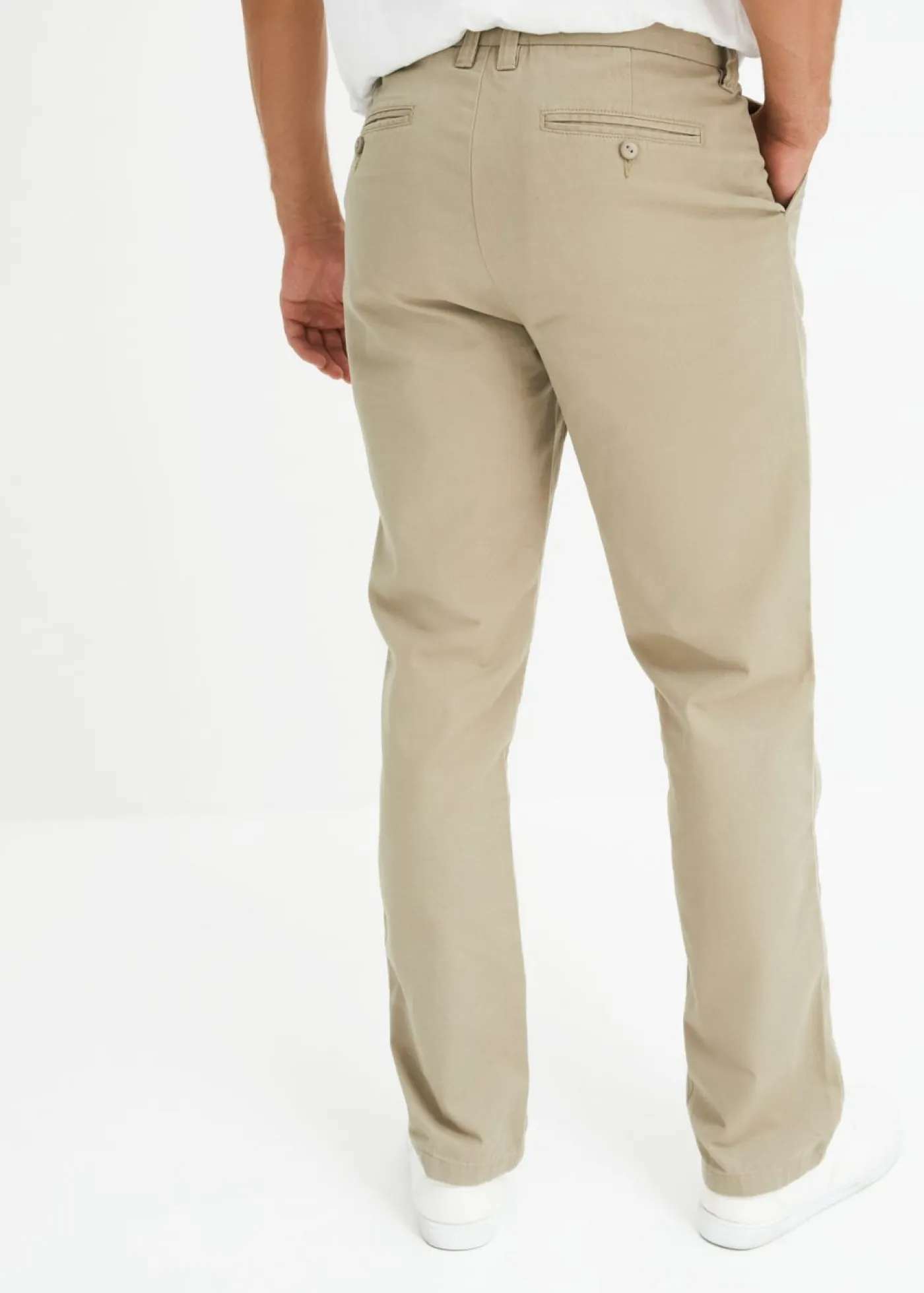 bonprix bonprix Básicos En Rebajas|Pantalones>Pantalón chino regular fit de puro algodón, straight Caqui nuevo