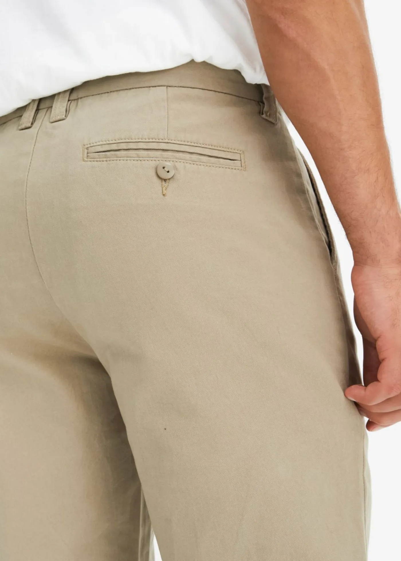 bonprix bonprix Básicos En Rebajas|Pantalones>Pantalón chino regular fit de puro algodón, straight Caqui nuevo