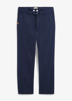 bonprix bonprix Pantalones>Pantalón chino, relaxed fit, de algodón puro, straight Azul marino