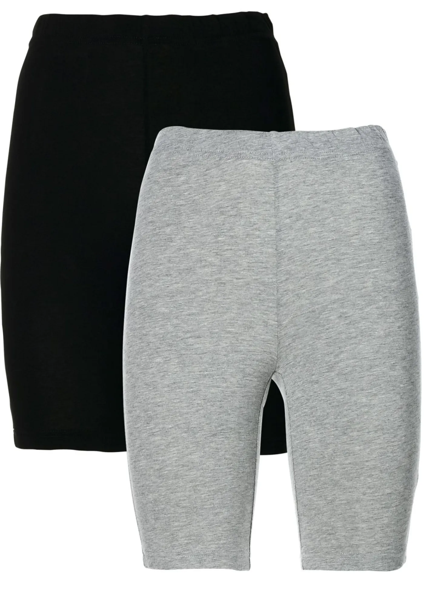 bonprix bonprix Shorts Moldeadores|Básicos>Pantalón ciclista (2 unidades) gris claro moteado-negro
