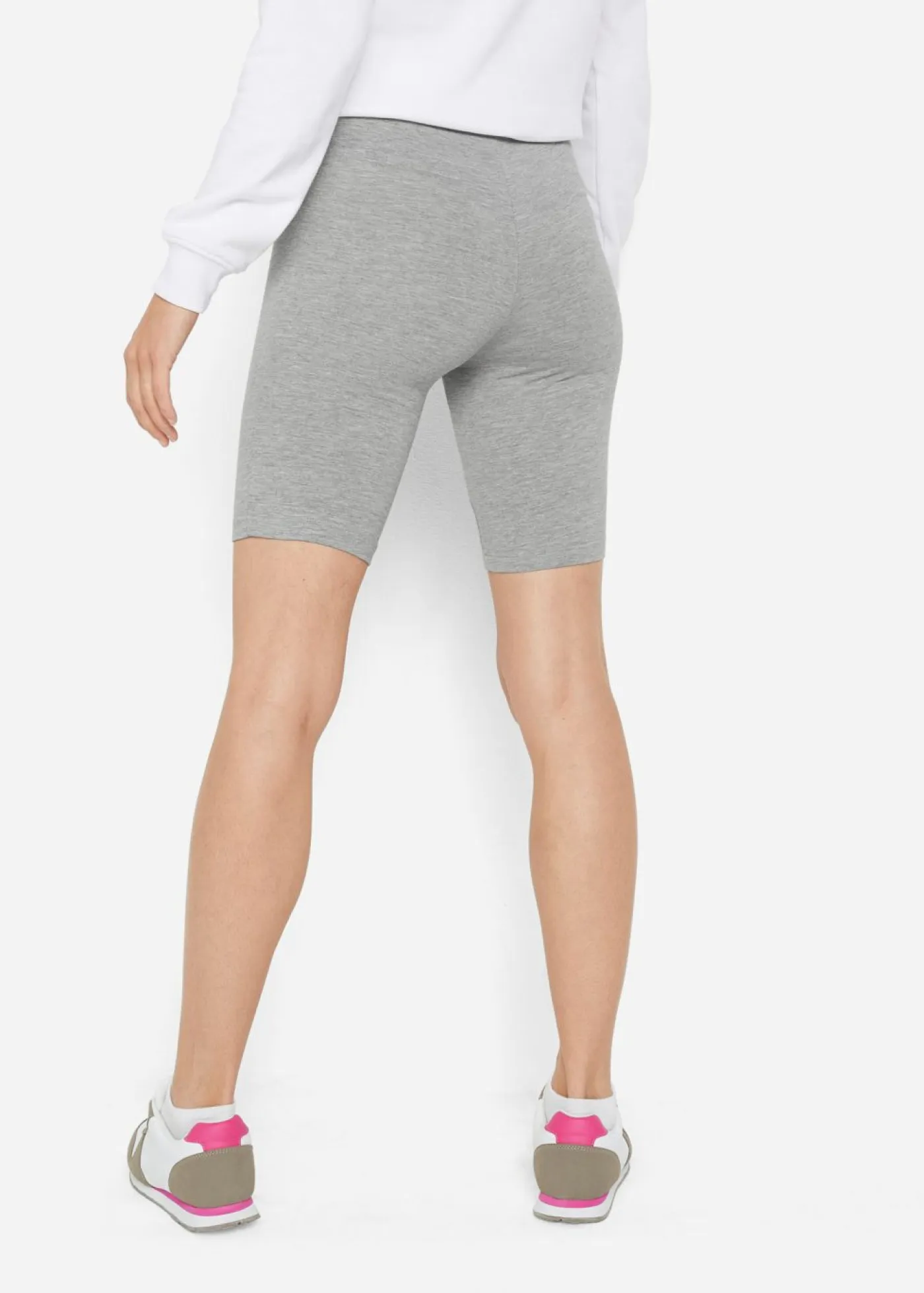 bonprix bonprix Shorts Moldeadores|Básicos>Pantalón ciclista (2 unidades) gris claro moteado-negro