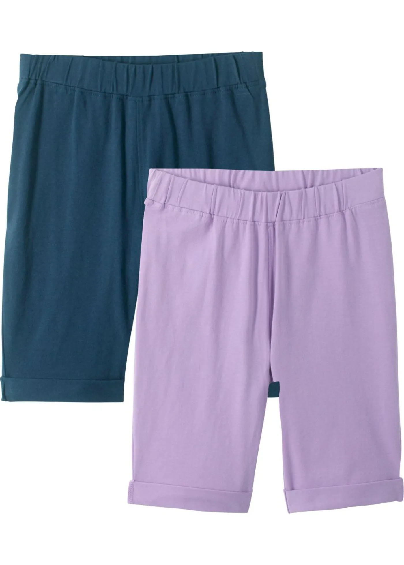 bonprix bonprix Ropa 9 A 16 Años·Packs De Ropa>Pantalón ciclista con algodón orgánico (2 unidades) Lila + azul marino