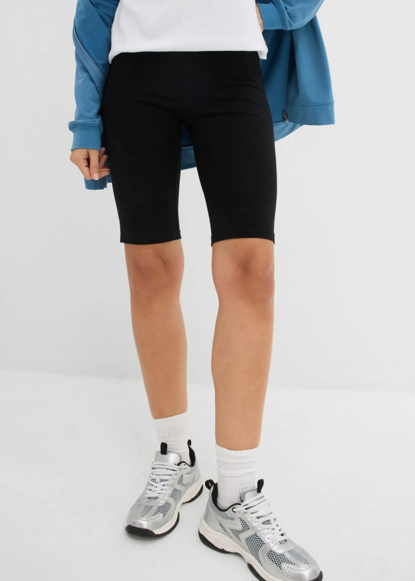 bonprix bonprix Shorts Moldeadores|Básicos>Pantalón ciclista largo (2 unidades) azul marino/cereza