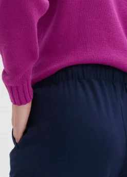 Mujer bonprix bonprix Pantalón con aspecto de lana y cinturilla cómoda