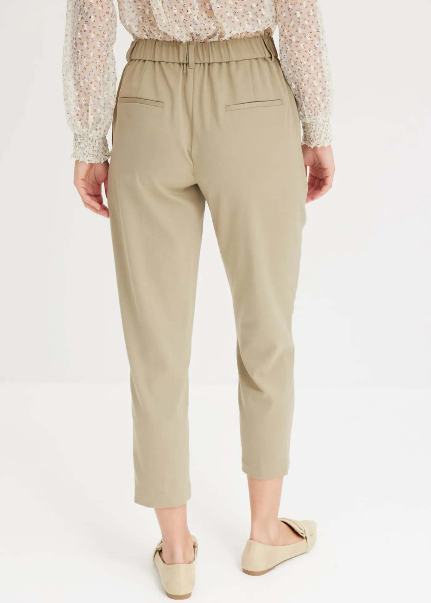 bonprix bonprix Pantalones|Novedades>Pantalón con cintura cómoda Caqui nuevo