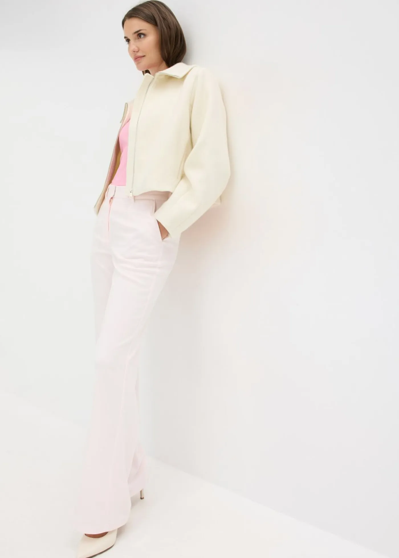 bonprix bonprix Pantalones|Tallas Pequeñas>Pantalón con cintura cómoda Rosa claro