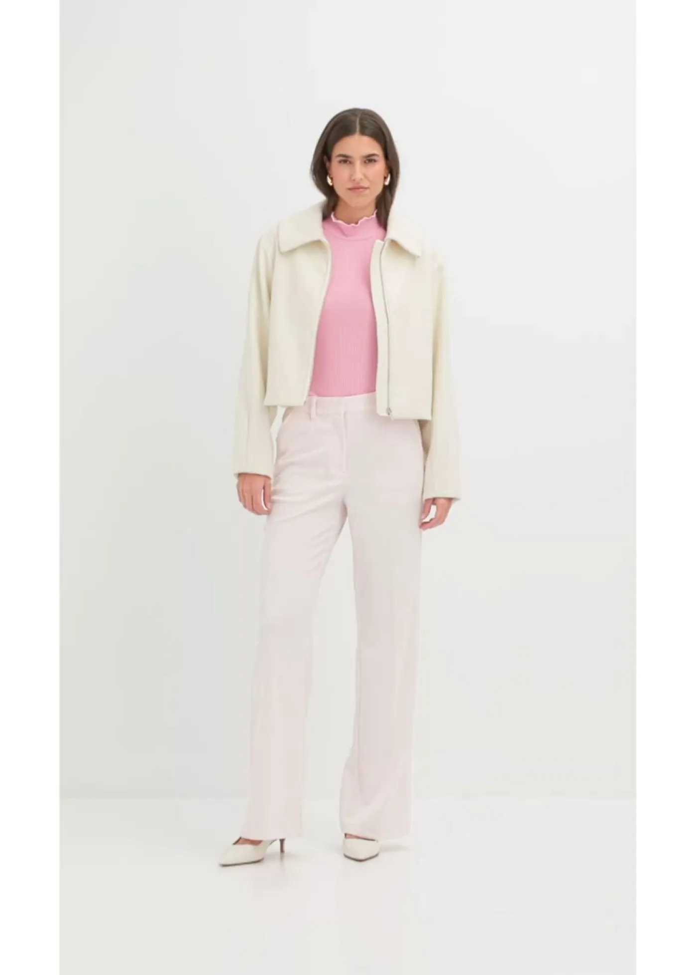 bonprix bonprix Pantalones|Tallas Pequeñas>Pantalón con cintura cómoda Rosa claro