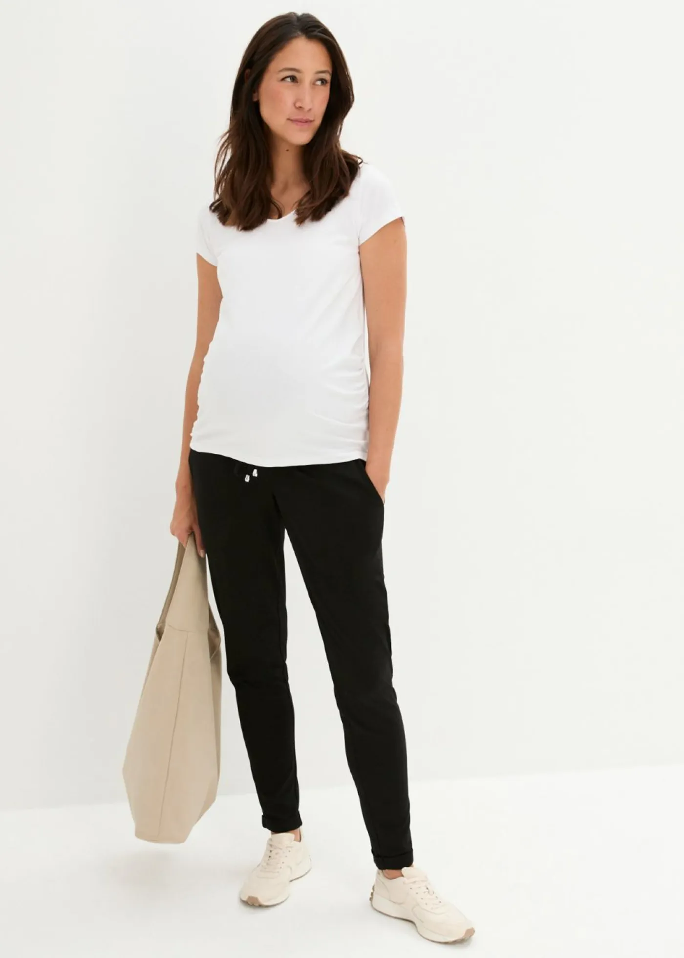 bonprix bonprix Premamá>Pantalón con cintura elástica Negro