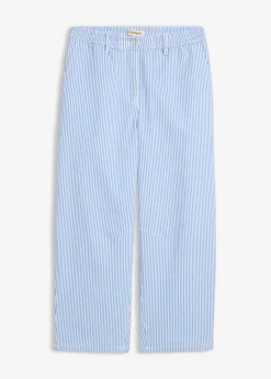 Mujer bonprix bonprix Pantalón con cinturilla cómoda, talle alto y corte barrel