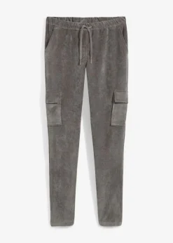 bonprix bonprix Pantalones>Pantalón con cinturilla elástica Gris ahumado