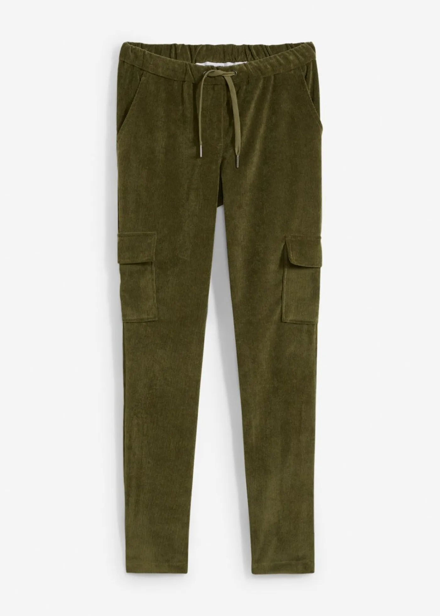 bonprix bonprix Pantalones>Pantalón con cinturilla elástica Verde oliva oscuro