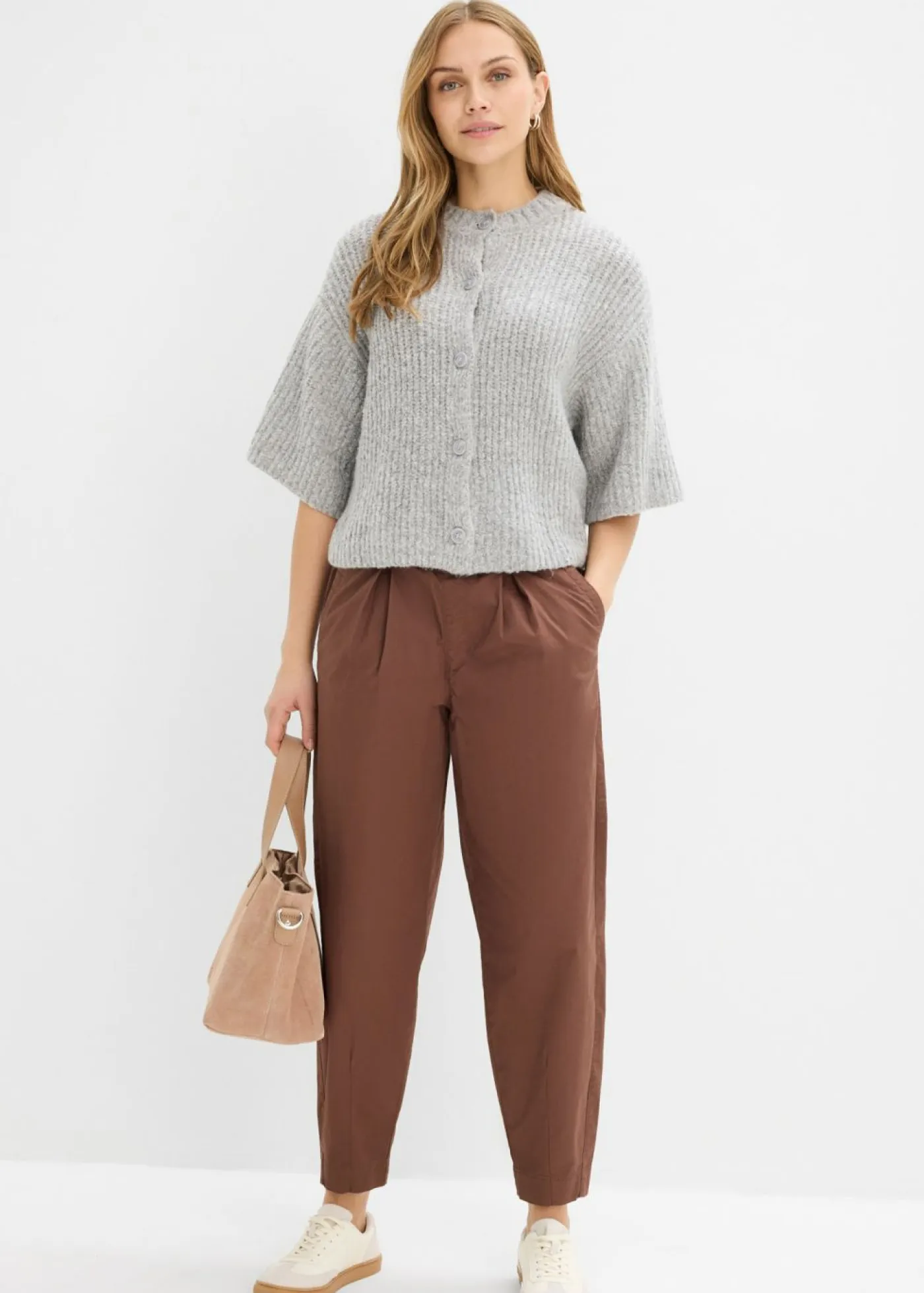 Mujer bonprix bonprix Pantalón con corte barrel y cintura cómoda