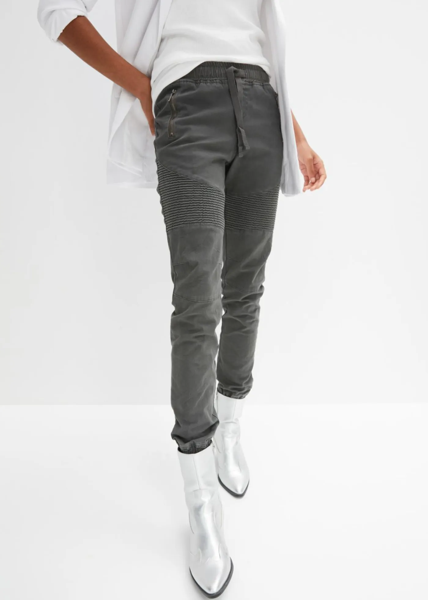 Mujer bonprix bonprix Pantalón con detalles biker