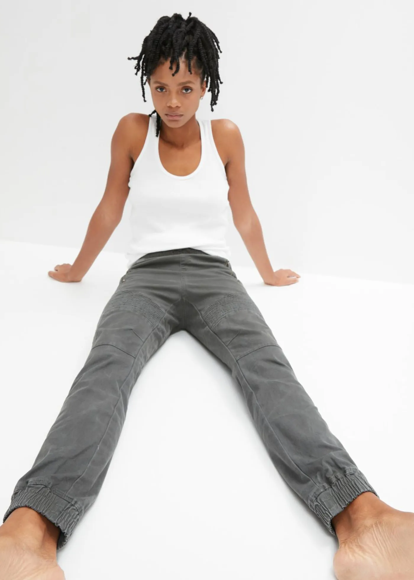 Mujer bonprix bonprix Pantalón con detalles biker