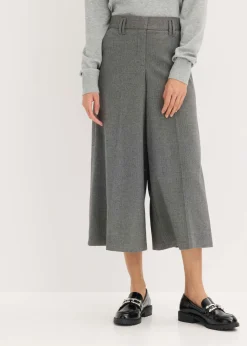 bonprix bonprix Shorts|Pantalones>Pantalón con espiga en aspecto de lana Gris jaspeado