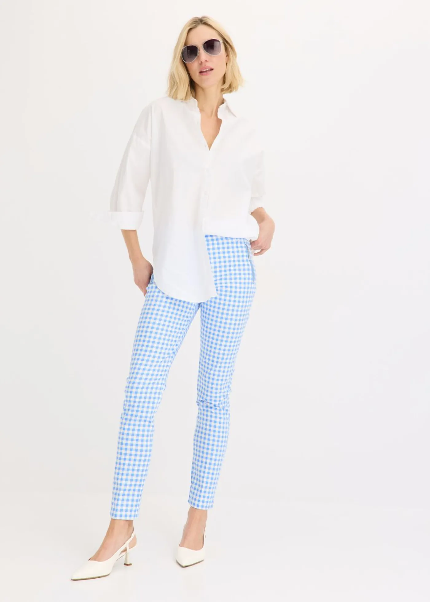 Mujer bonprix bonprix Pantalón con estampado de cuadros vichy