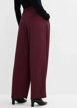 Mujer bonprix bonprix Pantalón con pinzas, cinturilla cómoda y abertura