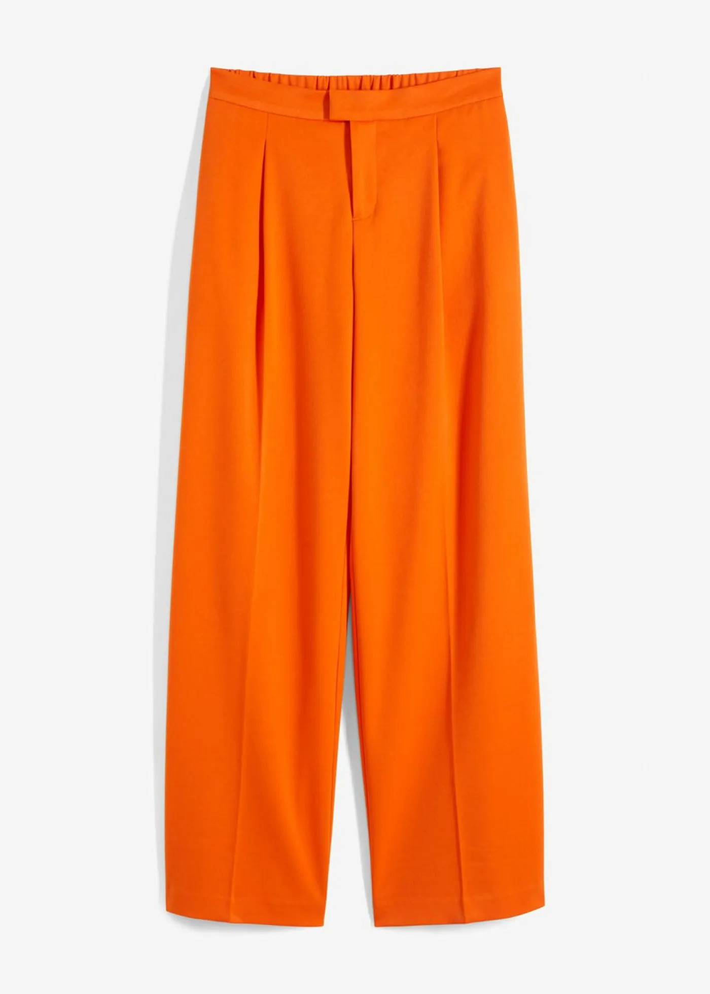 bonprix bonprix Pantalones>Pantalón con pinzas y cinturilla cómoda Naranja cálido