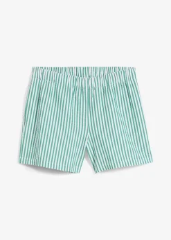 Mujer bonprix bonprix Pantalón corto a rayas de algodón puro