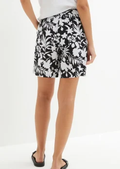 Mujer bonprix bonprix Pantalón corto ancho de viscosa con cómoda cinturilla alta