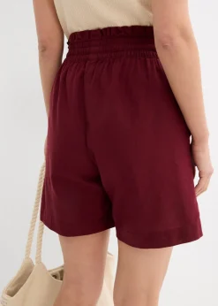 Mujer bonprix bonprix Pantalón corto con lino