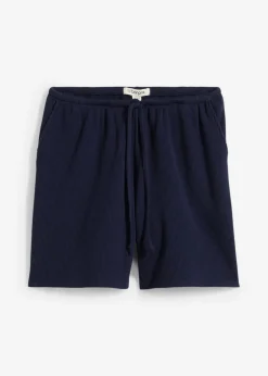 bonprix bonprix Conjuntos De Ropa|Shorts>Pantalón corto de algodón puro con estructura Azul marino