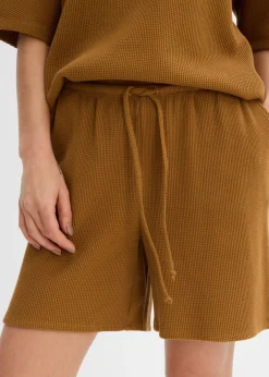 Mujer bonprix bonprix Pantalón corto de algodón puro con estructura