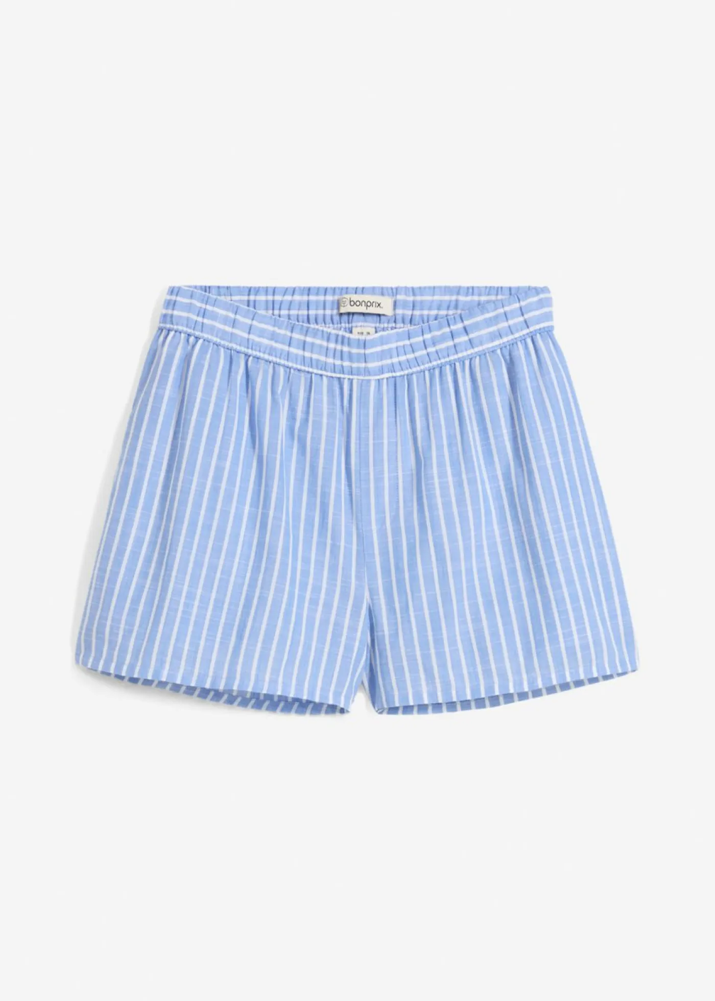 bonprix bonprix Shorts|Pantalones>Pantalón corto de algodón puro Azul-blanco con rayas